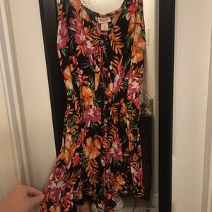 Tropical Floral Print Romper